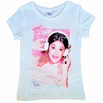 Bluza cu maneca scurta , Disney Violetta , alb , 6 ani/116 cm Bluza cu maneca scurta , Disney Violetta , alb , 6 ani/116 cm