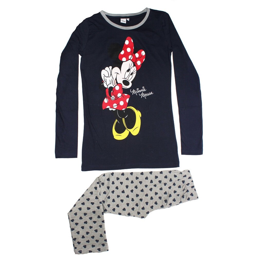 Pijama cu pantalon 3/4, Disney, Minnie Mouse, bluemarin