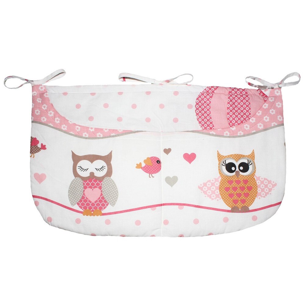 Buzunar patut, bufnite roz, 60x40cm