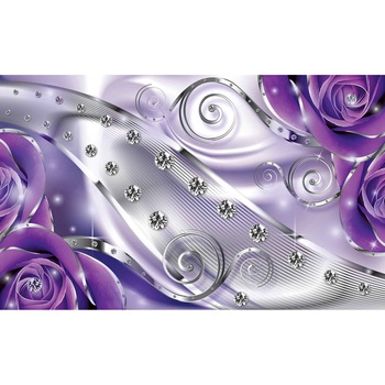 Fototapet DEGRETS 83632 Diamant Floral violet 3D 184x254cm Fototapet DEGRETS 83632 Diamant Floral violet 3D 184x254cm