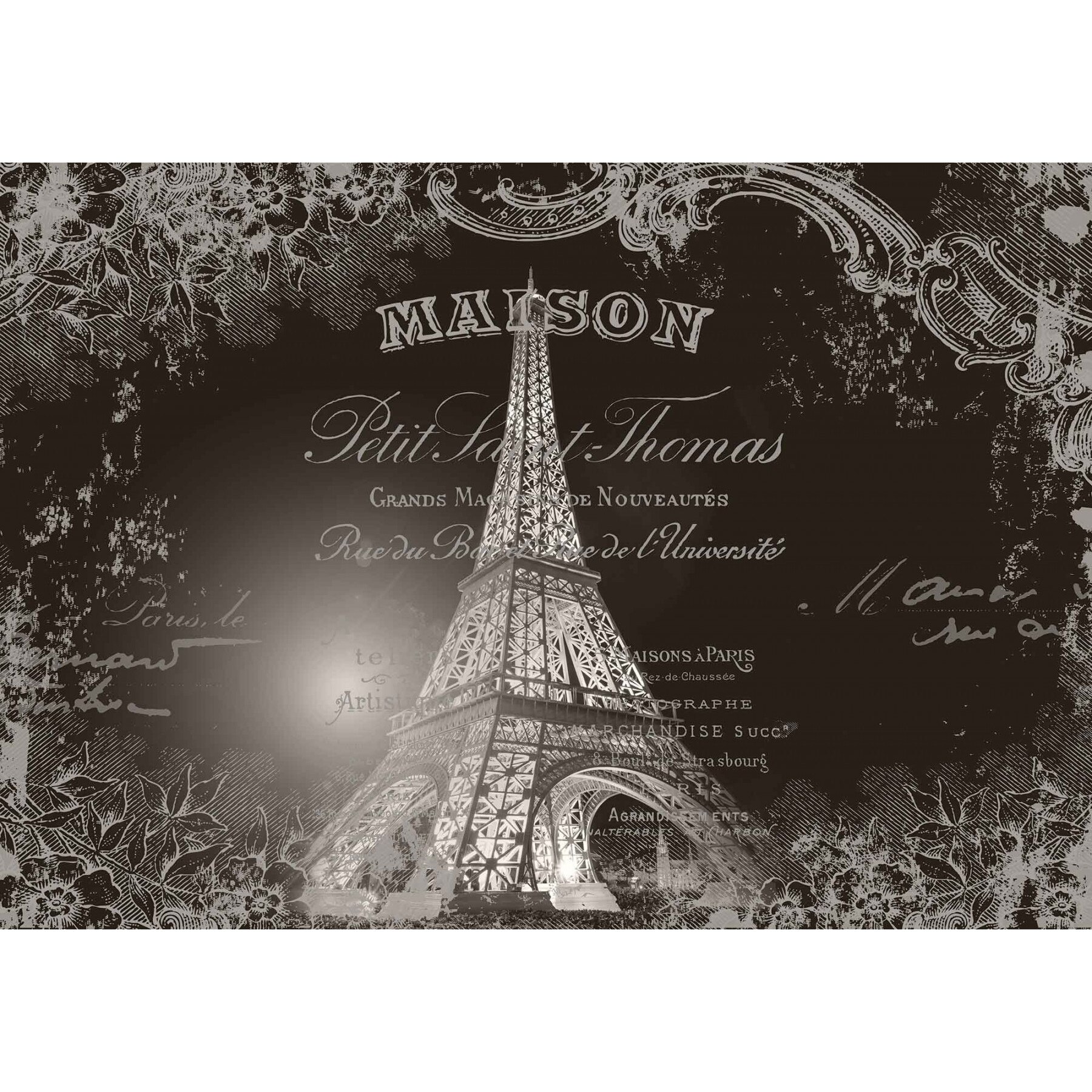 Fototapet DEGRETS 83635 Turnul Eiffel - Vechi 184x254cm