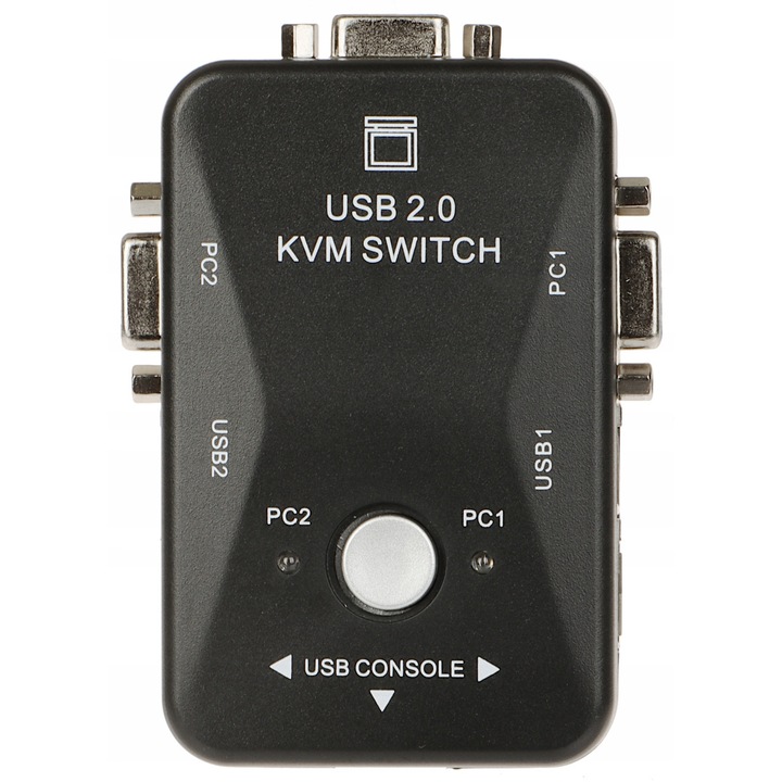 VGA USB kapcsoló 2xVGA 2xUSB-B 1xVGA 3xUSB-A 10.5x8x3cm