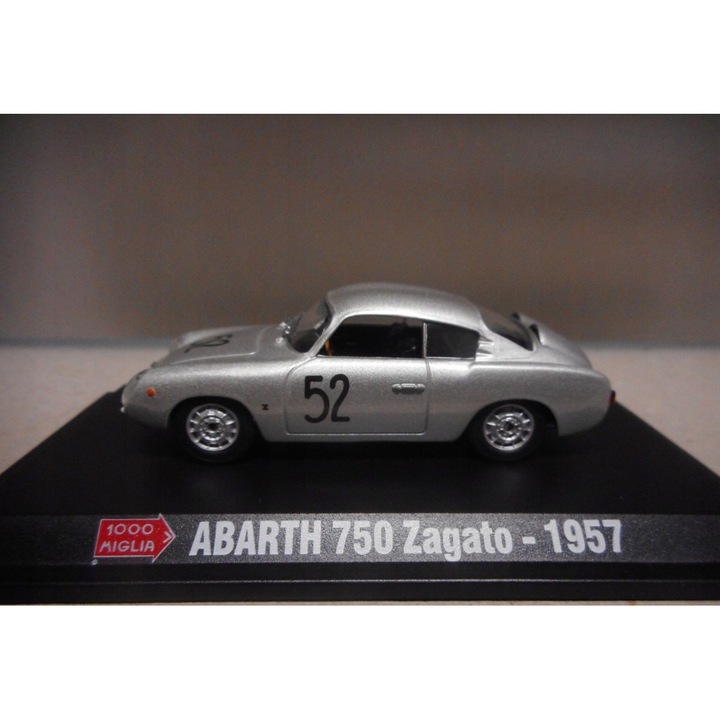 Modell fém FIAT Abarth 750 Zagato 1957 1:43 ezüst