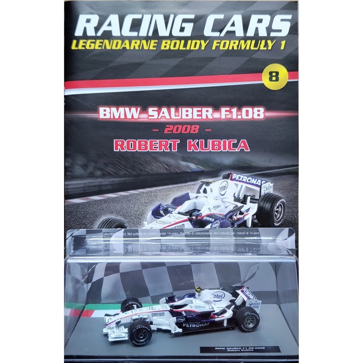 BMW Sauber F1.08 Robert Kubica 2008 fém modell 1:43
