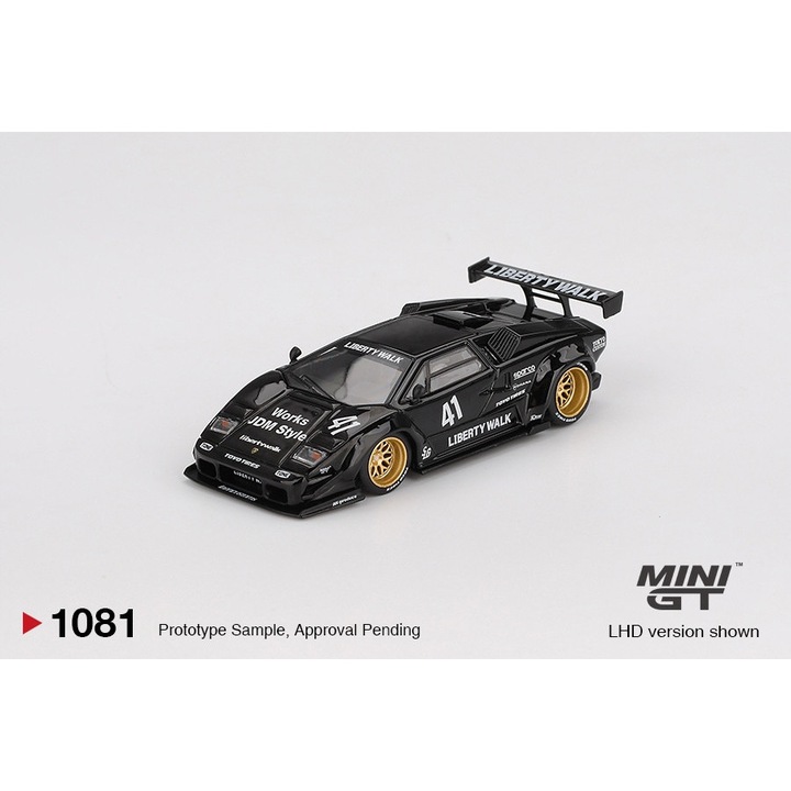 Modell Lamborghini Countach LB-Works Mini GT 2024 fekete 1:64