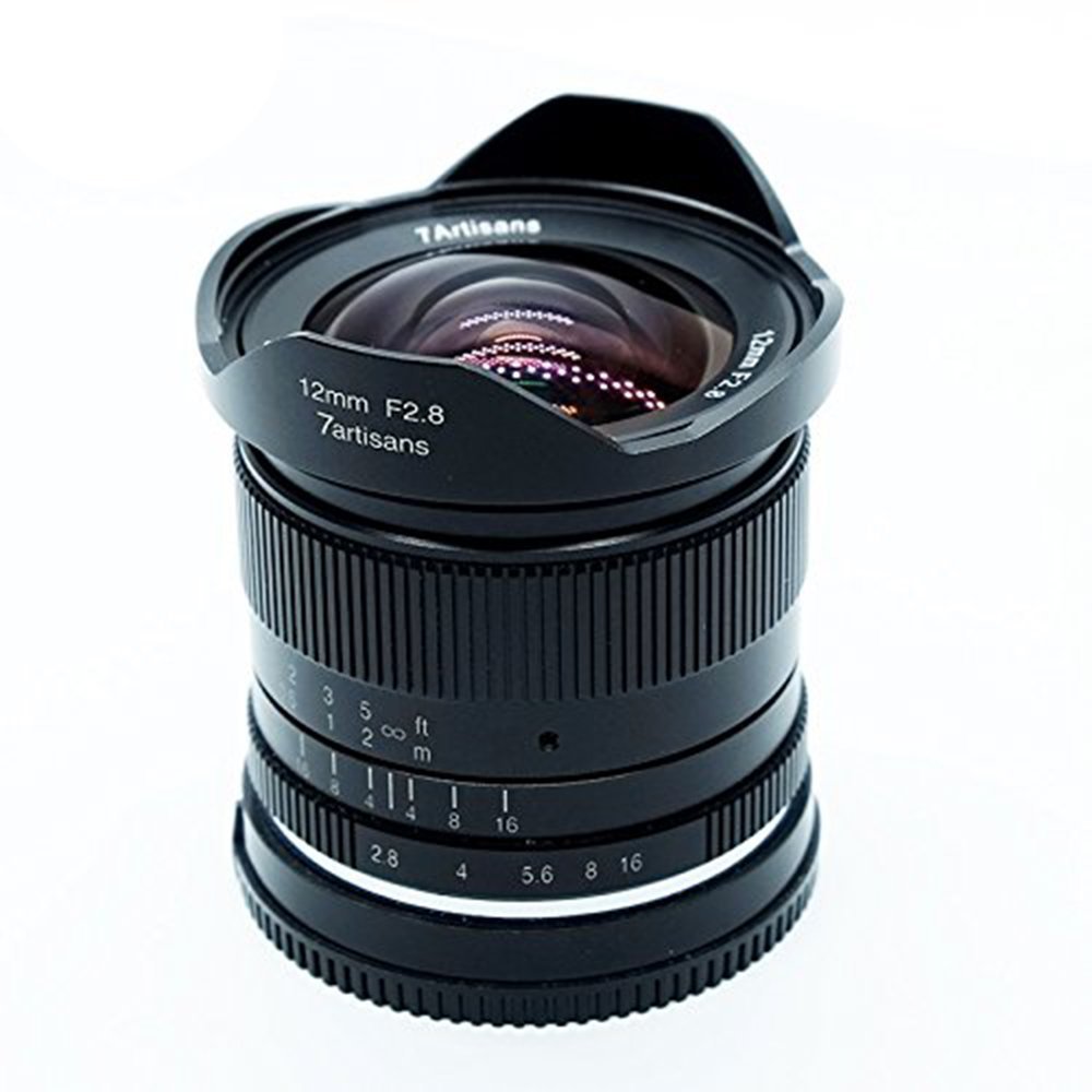Obiectiv manual 7artisans 12mm F2.8 pentru FujiFilm FX-mount