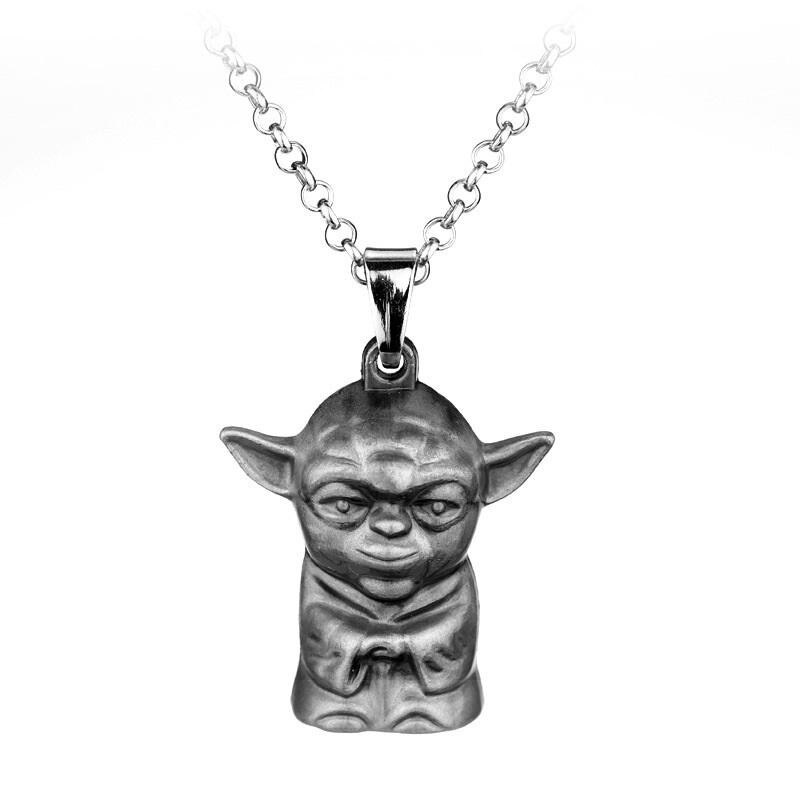 Lantisor Cu Pandantiv Star Wars Yoda Argintiu, Argintiu
