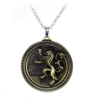 Lantisor Cu Pandantiv Game Of Thrones Lannister Hear Me Roar Bronze, Maro Lantisor Cu Pandantiv Game Of Thrones Lannister Hear Me Roar Bronze, Maro