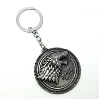 breloc game of thrones lup winter is coming stark  argintiu argintiu imagen 16_0_
0