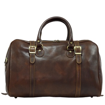 Geanta pentru calatorii, din piele naturala vachetta maro, Suveran Geanta pentru calatorii, din piele naturala vachetta maro, Suveran