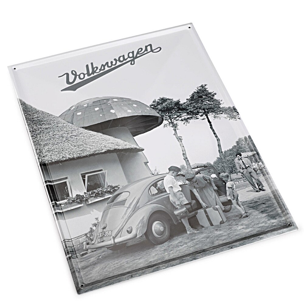 Platou Decorativ Tematic Volkswagen, Alb/Negru