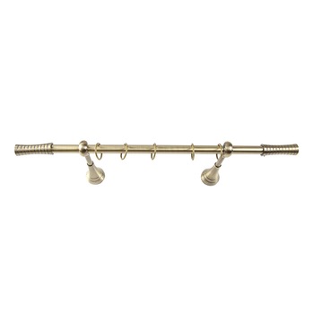 Galerie metalica 240 cm pentru perdele, simpla, model Ramses, grosime 19 mm, auriu antic, accesorii incluse, KIT COMPLET Galerie metalica 240 cm pentru perdele, simpla, model Ramses, grosime 19 mm, auriu antic, accesorii incluse, KIT COMPLET