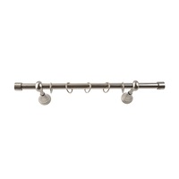 galerie metalica 160 cm pentru perdele simpla model dop grosime 19 mm inox accesorii incluse kit complet imagen 48_0_
0