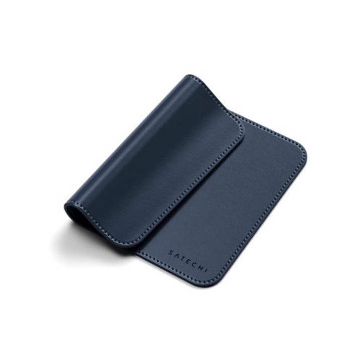 Mousepad Satechi, piele vegana, albastru, 24.9x19cm