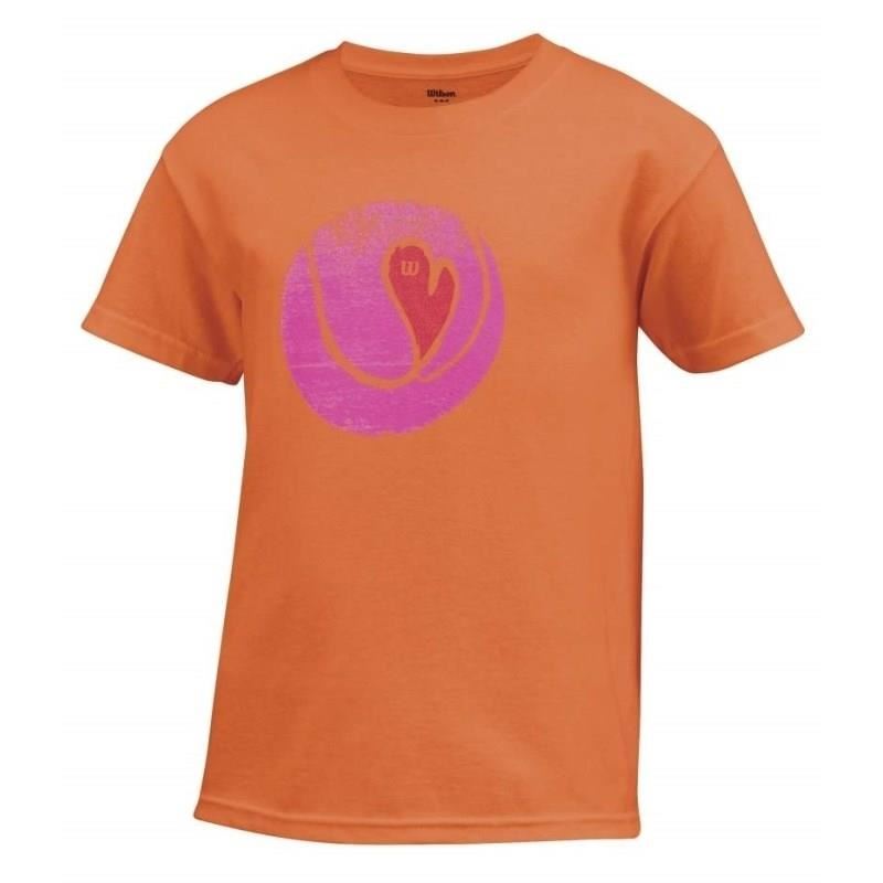 Tricou Wilson G Heart Tennis Ball, juniori, portocaliu