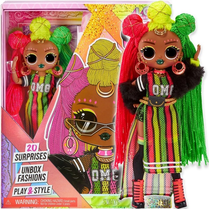 Papusa L.O.L. Surprise OMG Queens Sways, glitter, 3+ ani