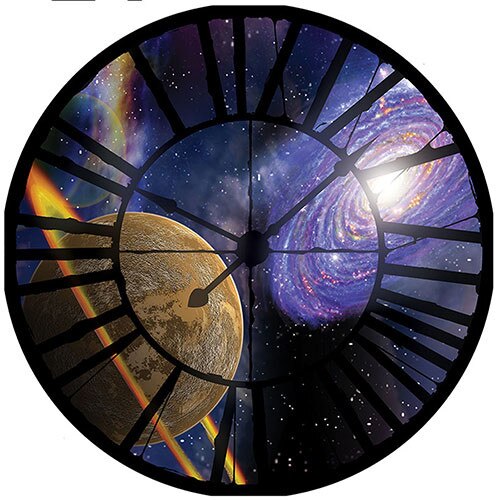 Fototapet DEGRETS 83699 Ceasuri Spatiu 208x208cm Vlies