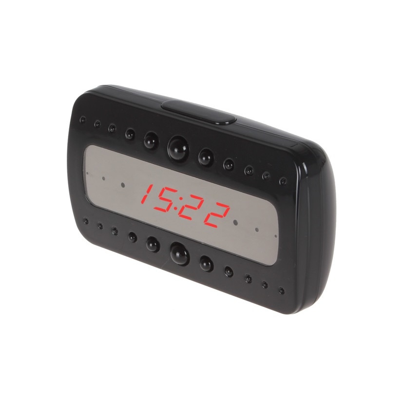 Ceas Masa/Birou cu Camera Ascunsa Full HD,H.264,Inflarosu,Detectie miscare,Suport 32 GB,Telecomanda