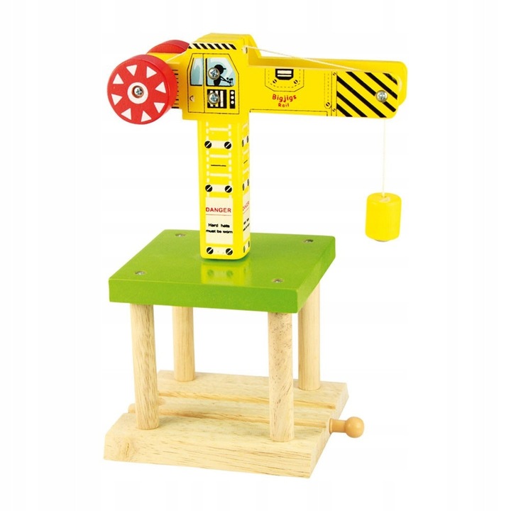 Комплект влакче в увеселителен парк Bigjigs Toys, съвместим с дървени елементи, многоцветен, 21.5 см