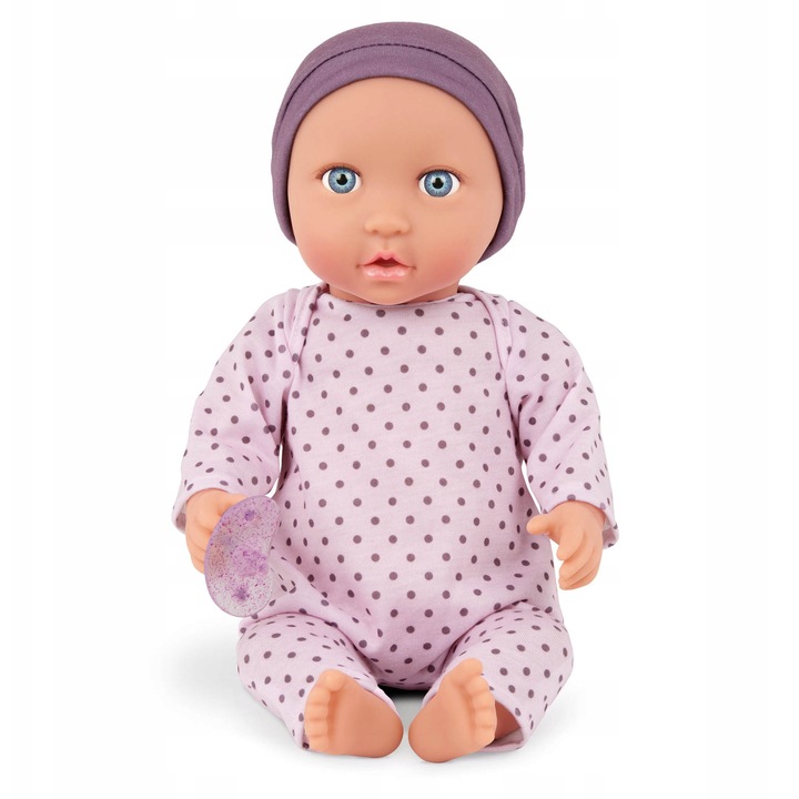 Papusa bebelus LullaBaby 35,5cm pijama roz cu buline set