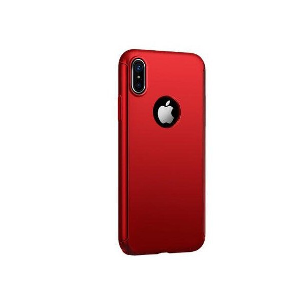 Husa JOYROOM 360, Fullcover, iPhone X, Rosu