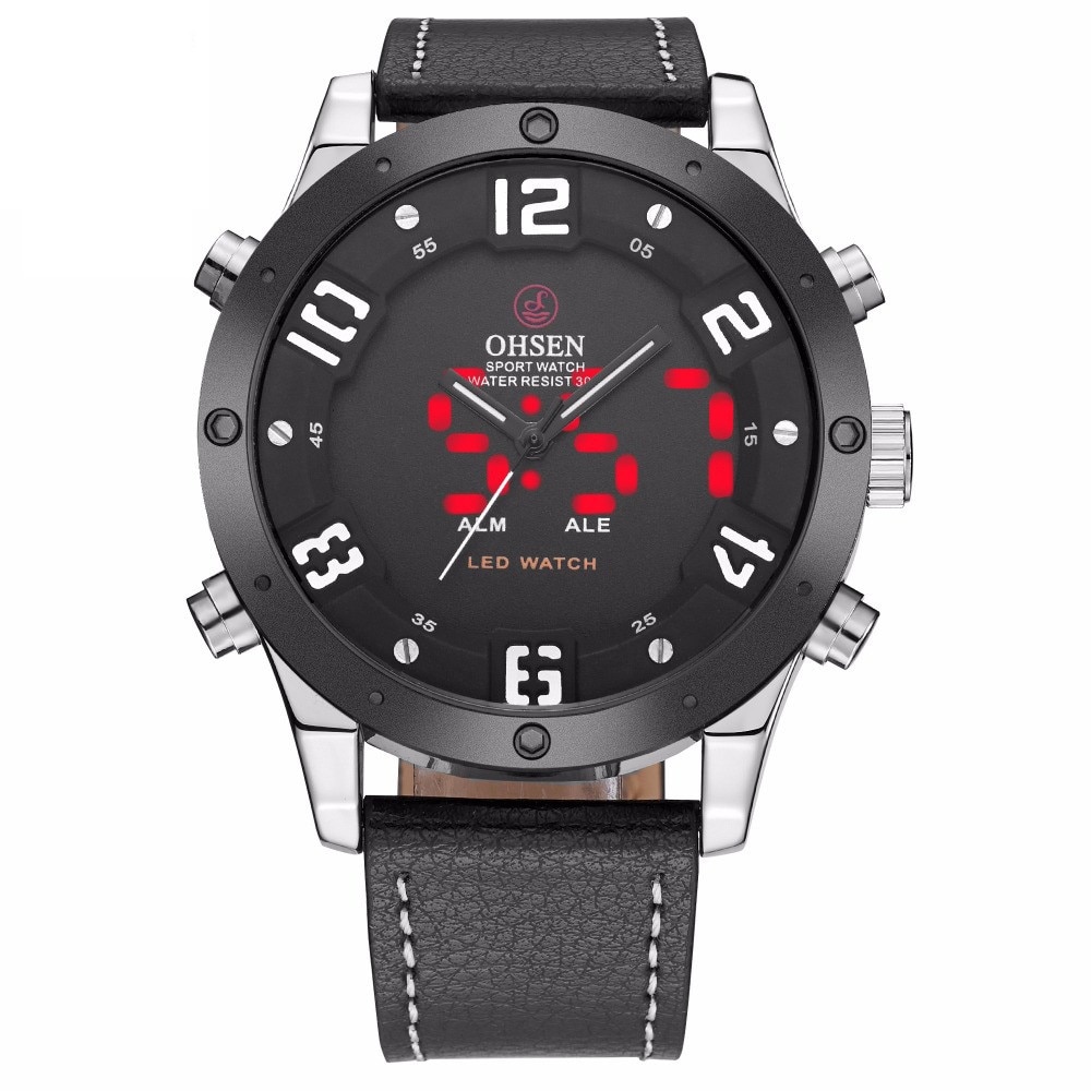 Ceas Ohsen,Dual Display Analog si LED,Rezistent Apa,Alarma