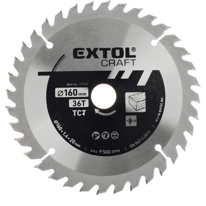 Panza de ferastrau circular Extol, 160×20 mm