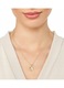 Colier argint Larezo Kwiat placat aur 52x3cm alb-auriu