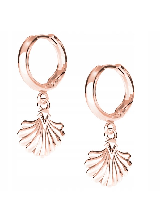 Cercei Larezo Muschela roz aur 18K argint 925 17x15.5mm