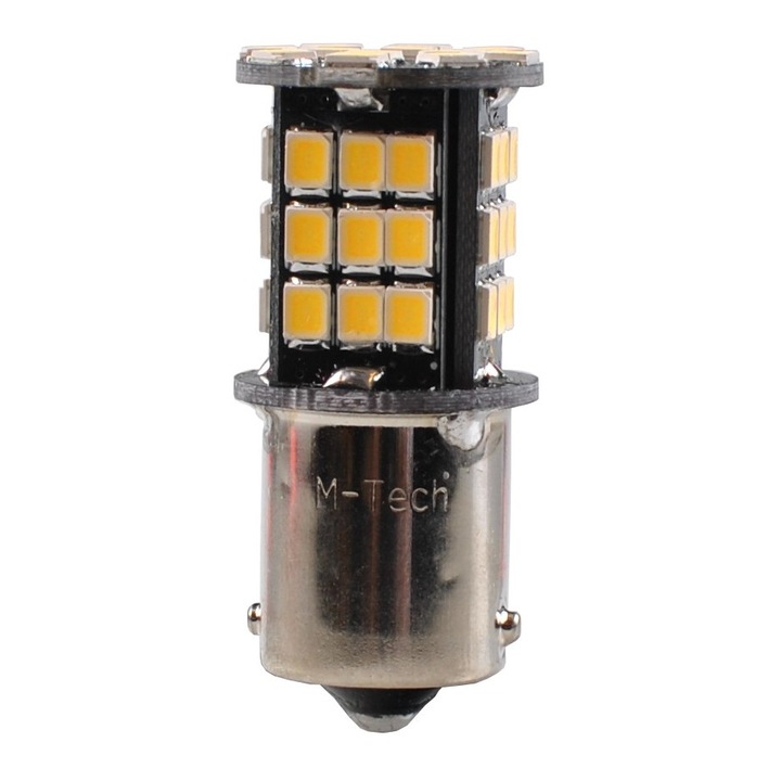 Bec LED M-Tech P21W 12V 6W fehér készlet 2 db BA15S