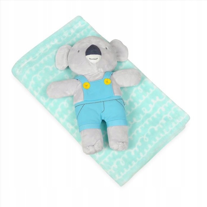 Paturica plusata BabyMatex David roz 75x100cm set cu jucarie Koala