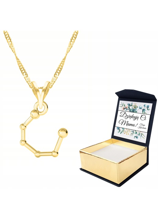 Colier argint Larezo 925 placat aur 24K, 42x3cm, cutie personalizata