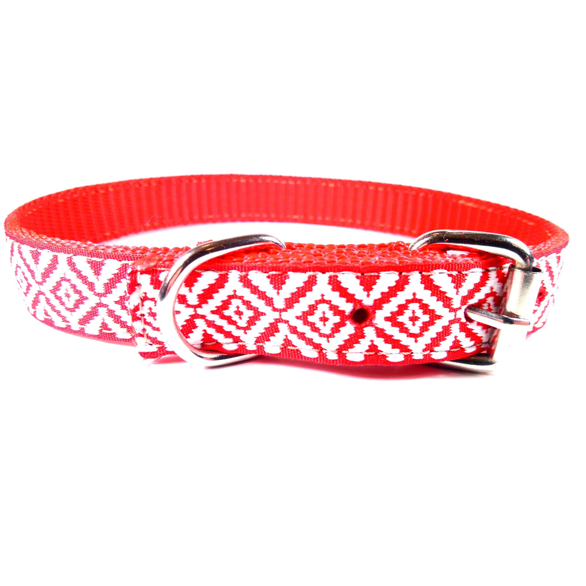 Zgarda Traditionala tip ie alb / rosu 25 mm x 58 cm