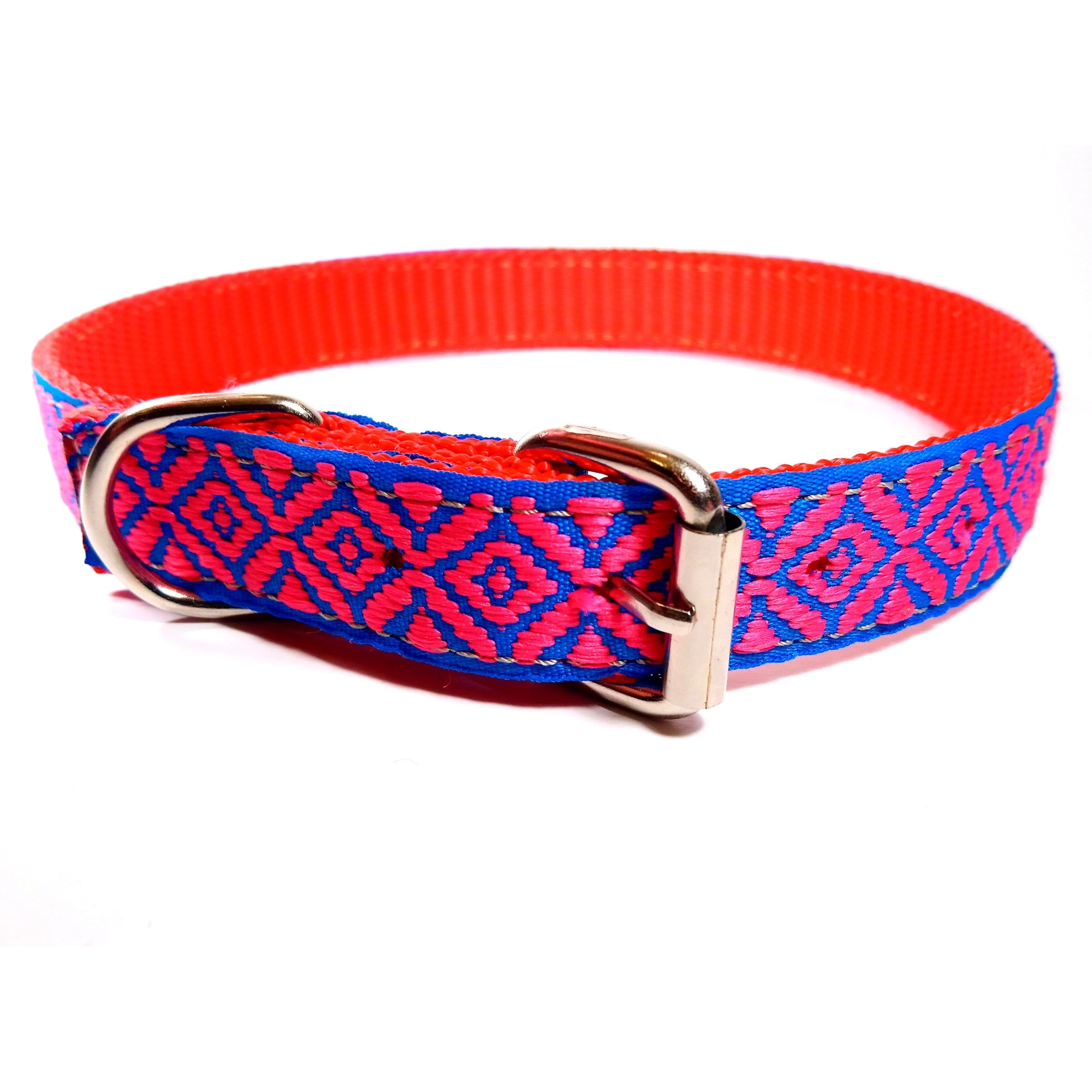 Zgarda Traditionala tip ie roz / albastru 25 mm x 56 cm