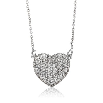 Lantisor placat cu aur alb de 18k si cristale® Crystal Lantisor placat cu aur alb de 18k si cristale® Crystal