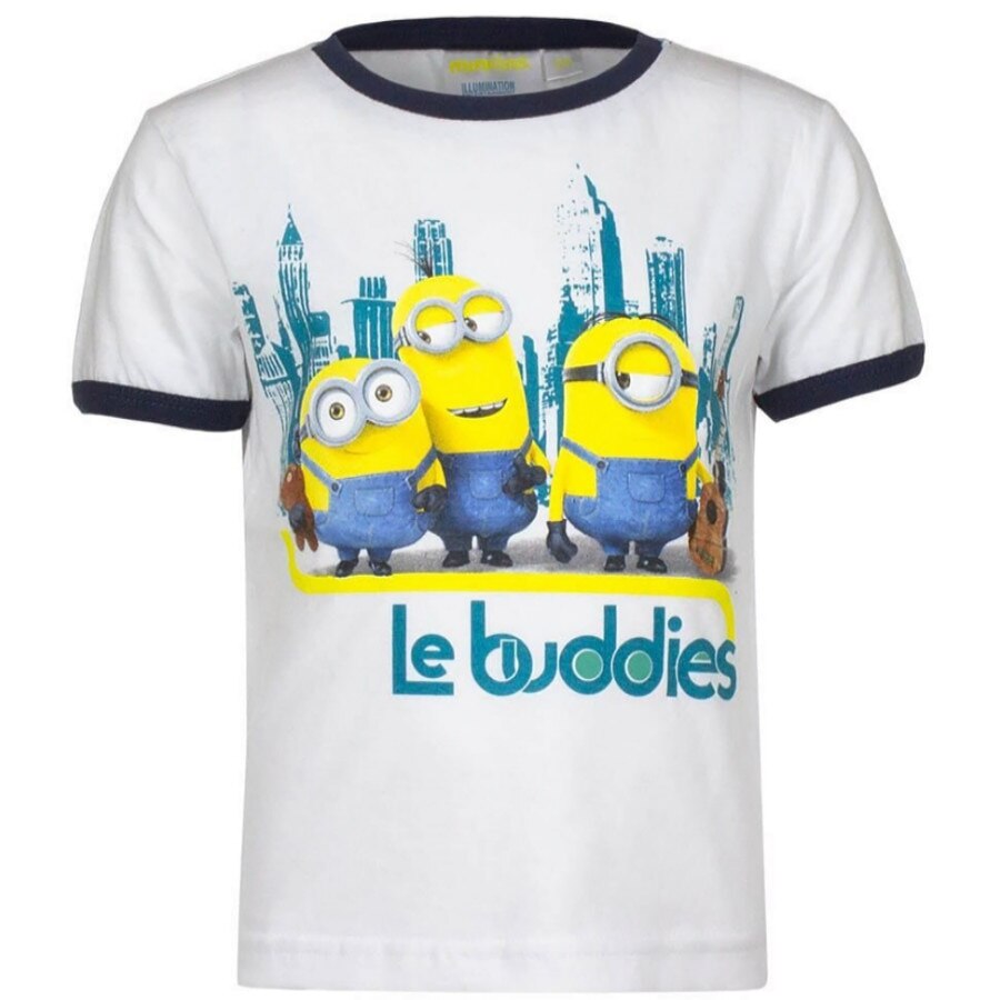 Tricou cu maneca scurta Minions, Alb