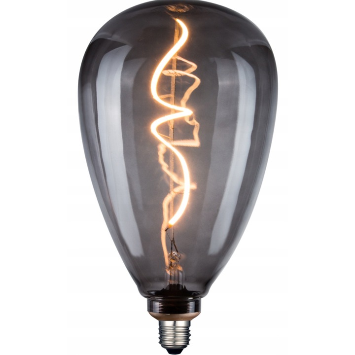 Bec LED E27 4W Vintage fumuriu alb cald 1800K 17x30.8cm