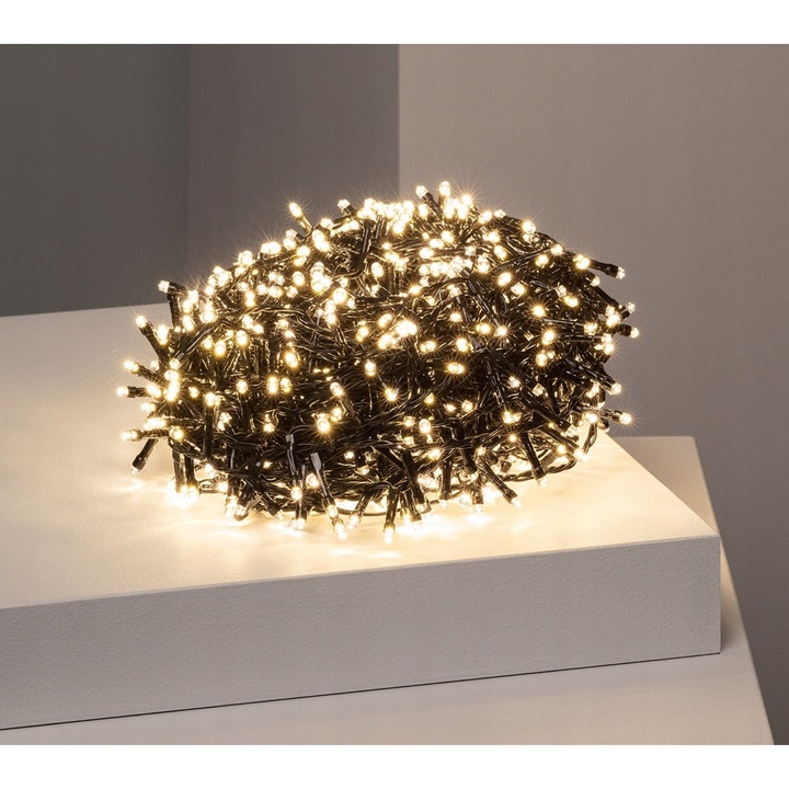 Instalatie luminoasa LED, 35m, negru, 1000 LED, IP44