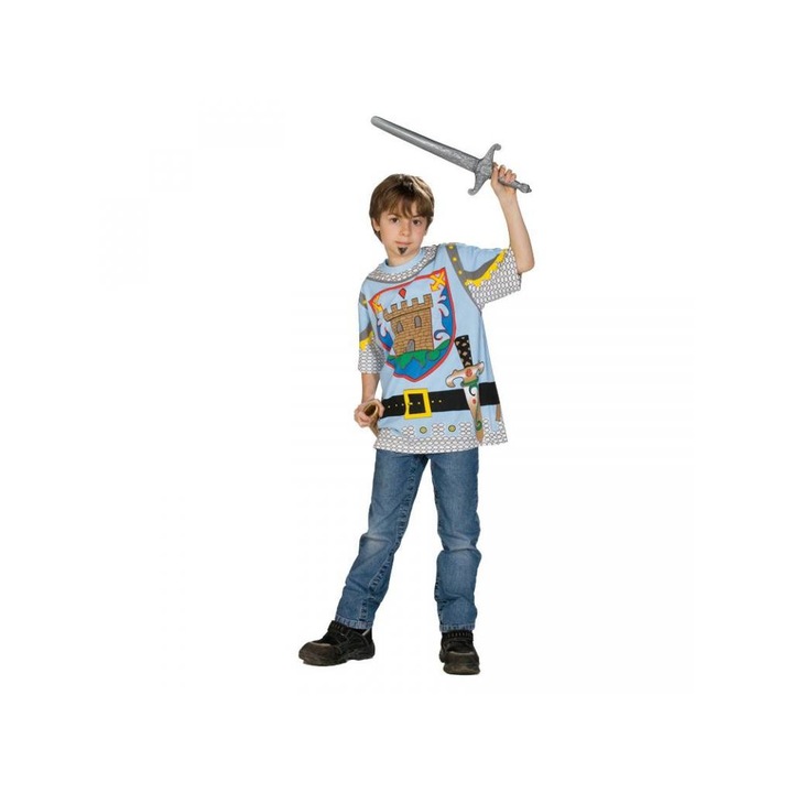 Lovagos póló fiú jelmez 116-os méretben 5-6 éveseknek