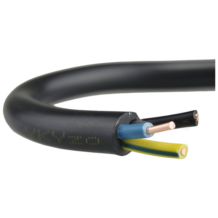 Cablu electric subteran Mercor YKY 3x1.5mm2 negru 100m