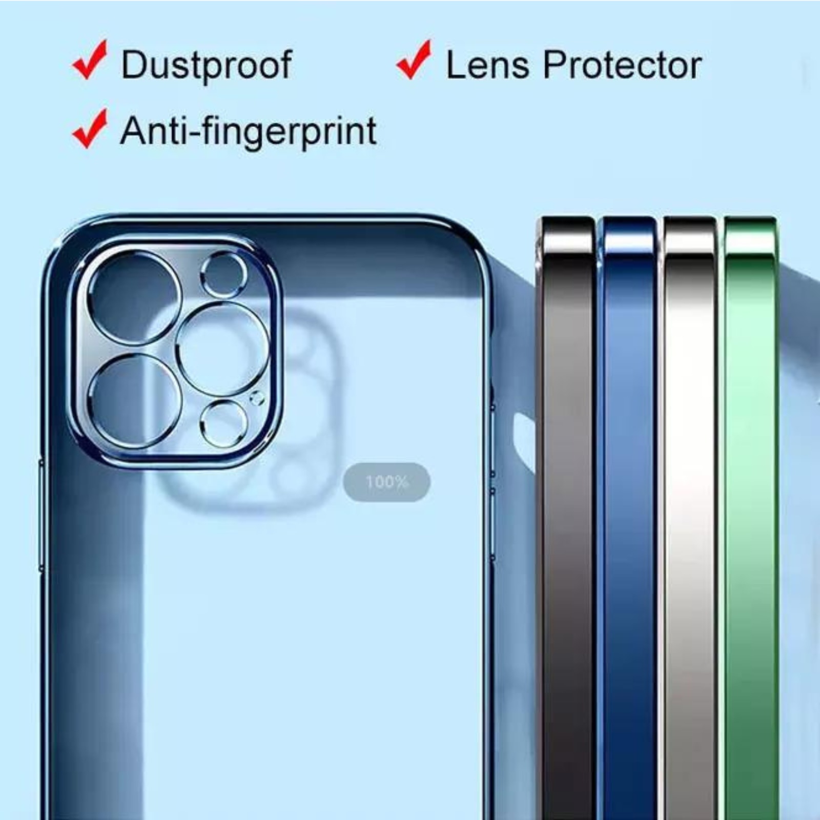 Husa Luxury cu Margini Color pentru iPhone 12 Pro, Black