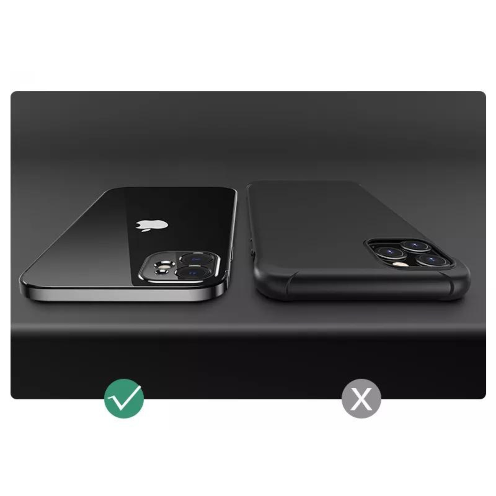 Husa Luxury cu Margini Color pentru iPhone 12 Pro, Black