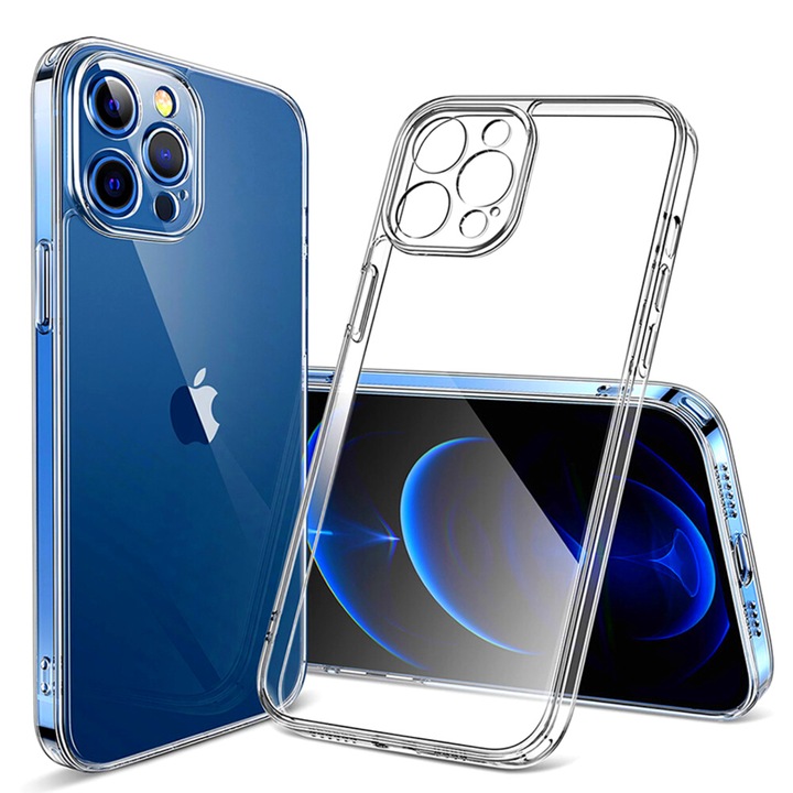 Slim Luxus Átlátszó Teljes Védelem Tok iPhone 13 Mini-hez
