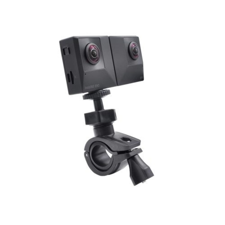 Универсална стойка за велосипед за Insta360 ONE X EVO, черна, регулируема, въртене на 360°, 0.78-1.18 инча