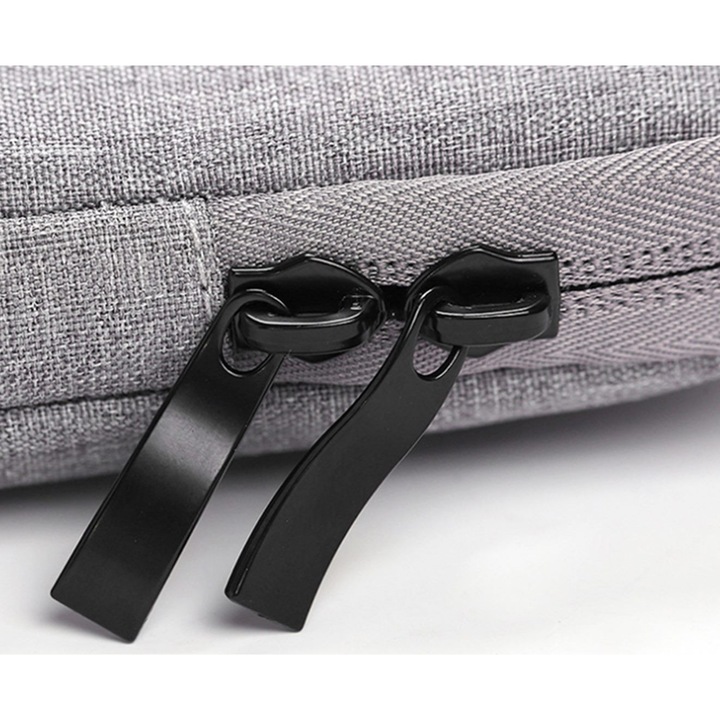 Geanta laptop 10 inch, Oxford, gri, 25x20x1.5cm