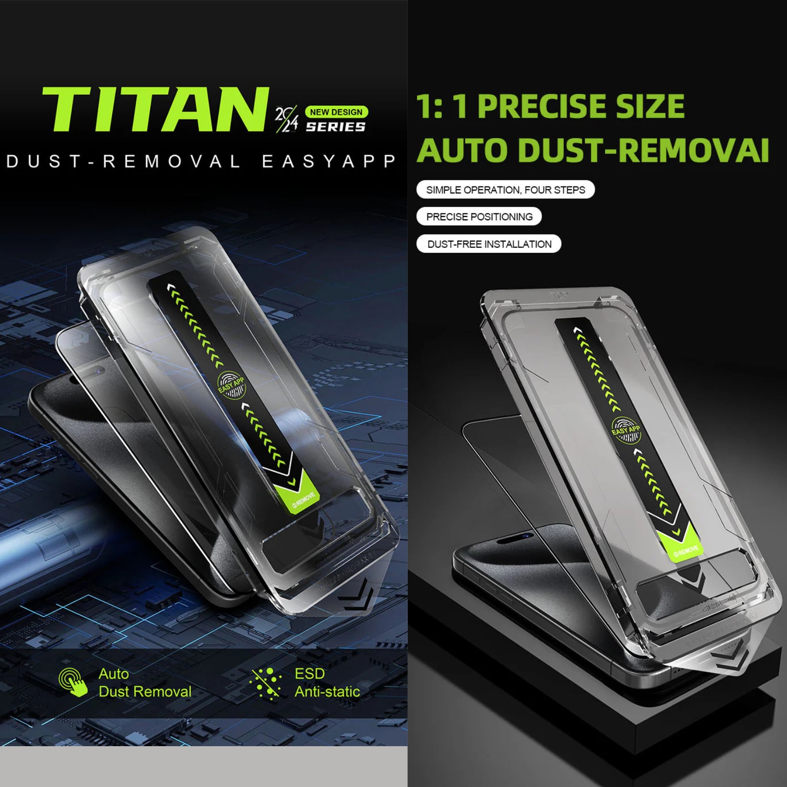 Kit Folie Sticla HD, Samsung Galaxy S26 Ultra - Titan Dust Removal Easy App
