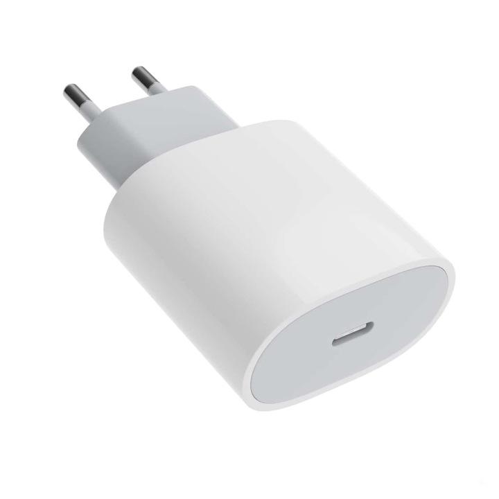 Hálózati töltő iPhone-hoz, PD gyorstöltés, Type-C 35W, Fehér