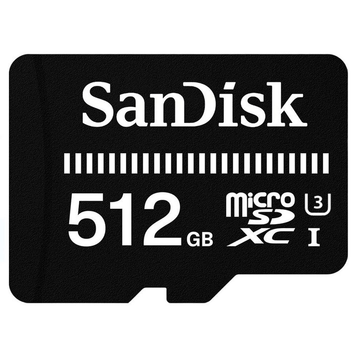 Card de memorie Micro SDXC 512 GB cu adaptor de dimensiune completa, U3, pentru tableta, telefon mobil, camera, sistem audio auto, consola de jocuri, camera de bord si drona-PW032