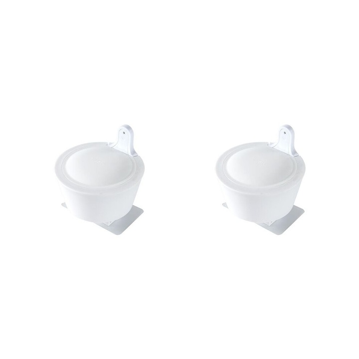 Set 2 Dispensere sapun detergent alb 10x11x10cm fara contact