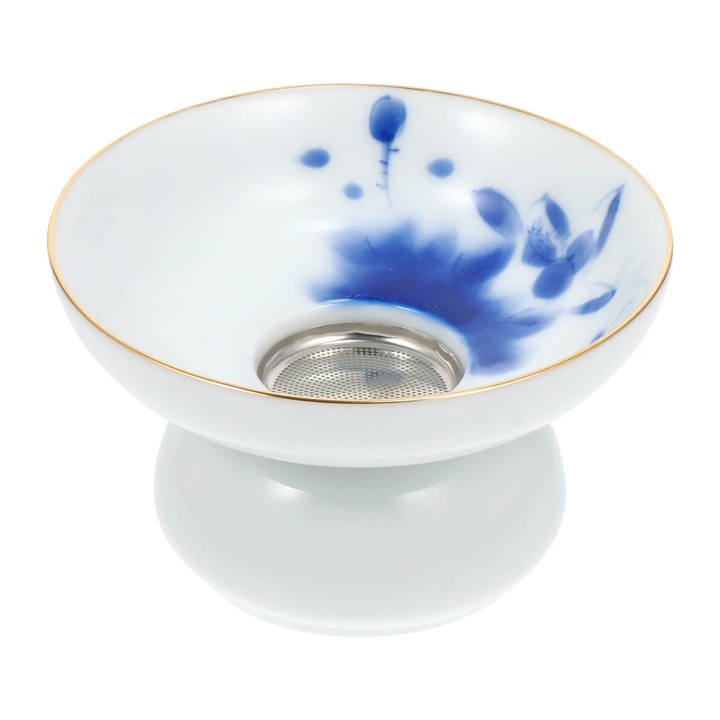 Strecuratoare ceai ceramica ZYBLSSBB filtru inox pentru ceai 10x8cm